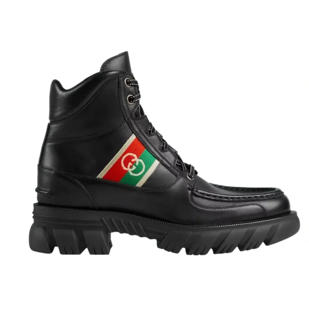 Gucci Men’s Ankle Boot Interlocking G Logo in Black